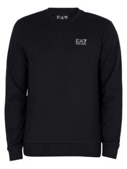 EA7 Logo Sweatshirt - Night Blue -Standout Fashion Shop 38908f