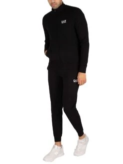 EA7 Logo Tracksuit - Black