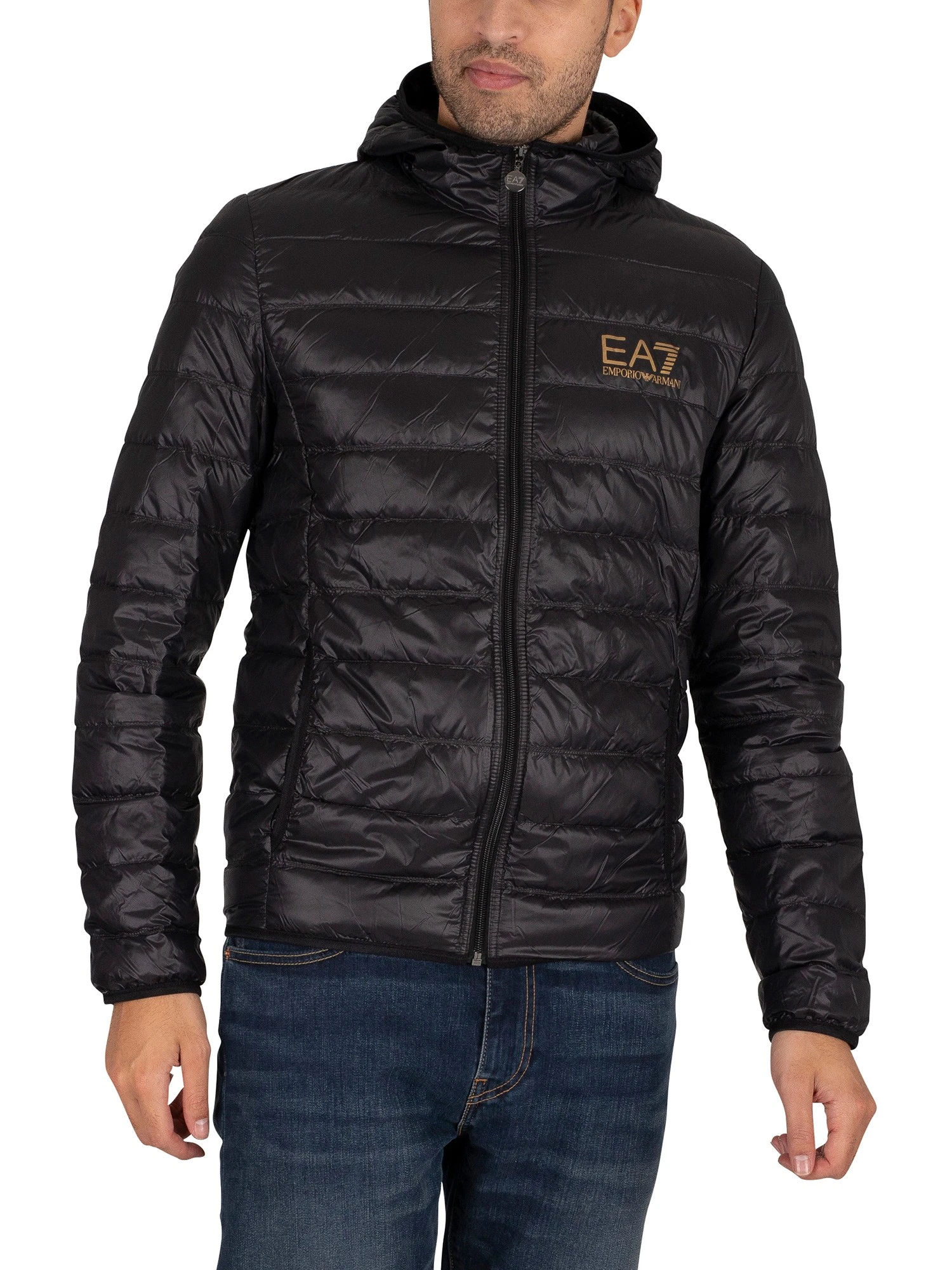 EA7 Woven Down Jacket - Black 2 EA7 Woven Down Jacket - Black - Image 2