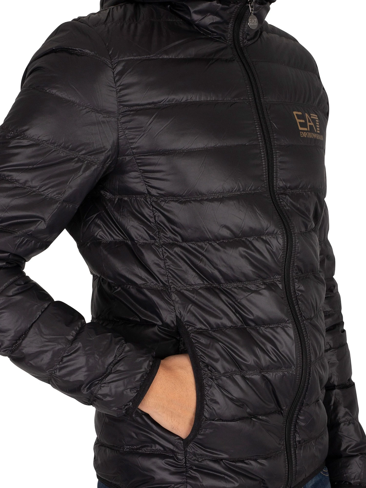 EA7 Woven Down Jacket - Black 5 EA7 Woven Down Jacket - Black - Image 5