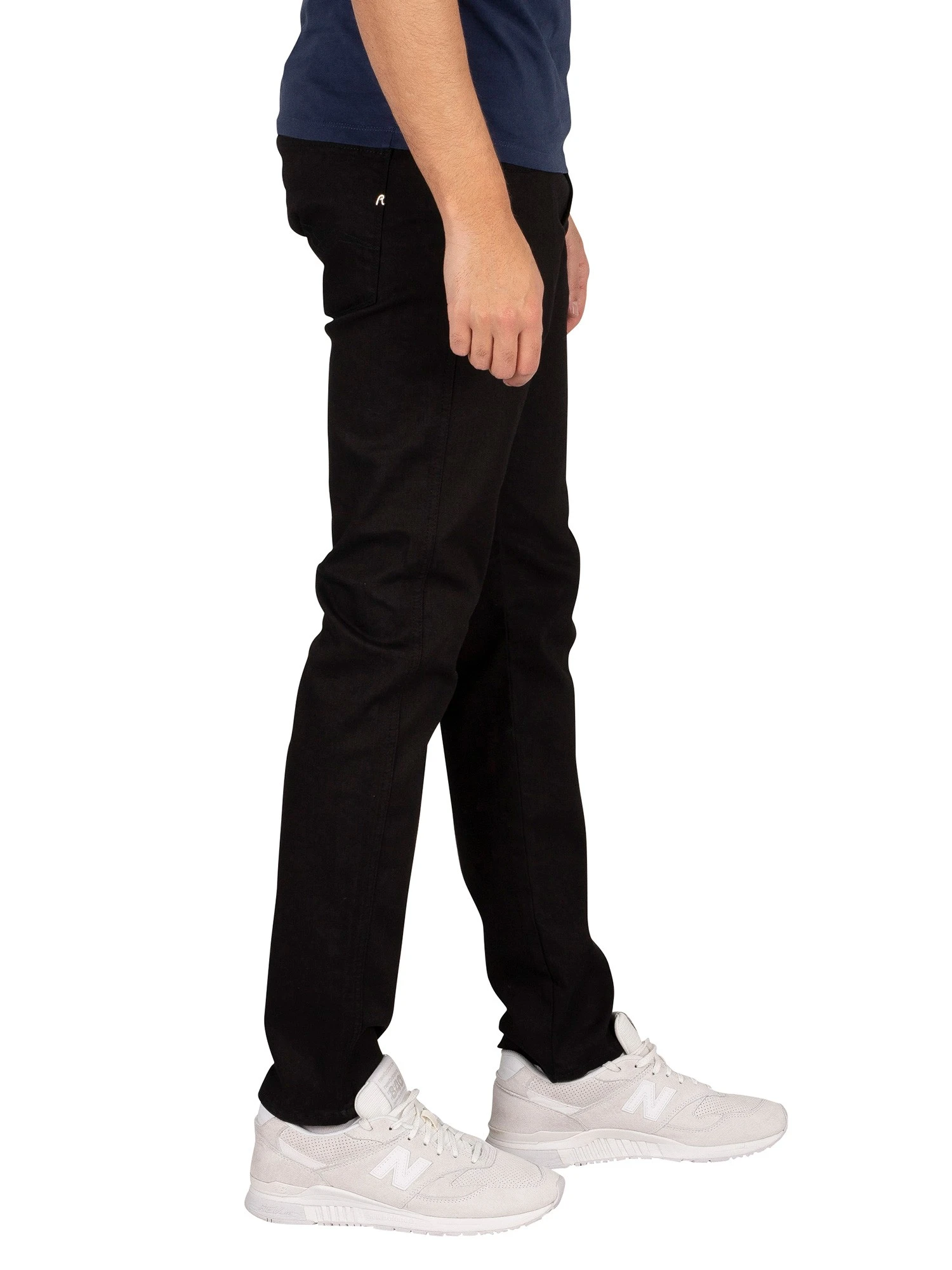 Replay Anbass Slim Jeans - Black Modal Power Stretch Denim 2 Replay Anbass Slim Jeans - Black Modal Power Stretch Denim - Image 2