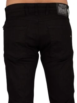 Replay Anbass Slim Jeans - Black Modal Power Stretch Denim 9 Replay Anbass Slim Jeans - Black Modal Power Stretch Denim -Standout Fashion Shop 39057d