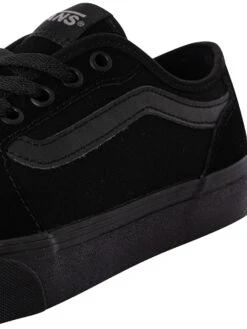 Vans Filmore Decon Suede Canvas Trainers - Black/Black -Standout Fashion Shop 39218h 1