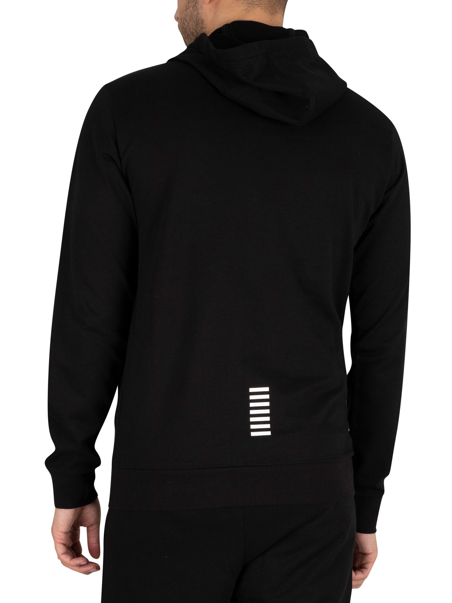 EA7 Logo Jersey Pullover Hoodie - Black 3 EA7 Logo Jersey Pullover Hoodie - Black - Image 3