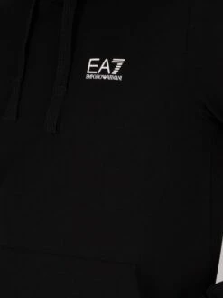 EA7 Logo Jersey Pullover Hoodie - Black 9 EA7 Logo Jersey Pullover Hoodie - Black -Standout Fashion Shop 39232d