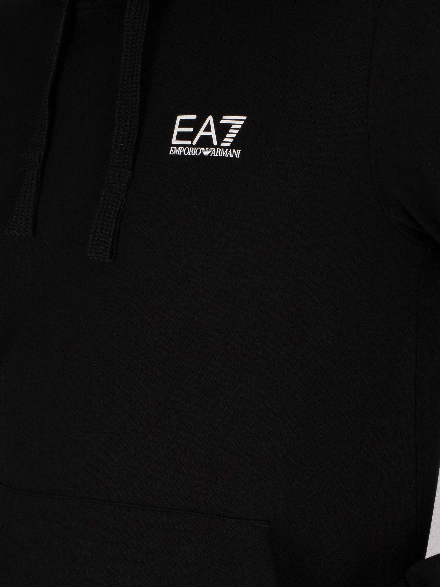 EA7 Logo Jersey Pullover Hoodie - Black 4 EA7 Logo Jersey Pullover Hoodie - Black - Image 4