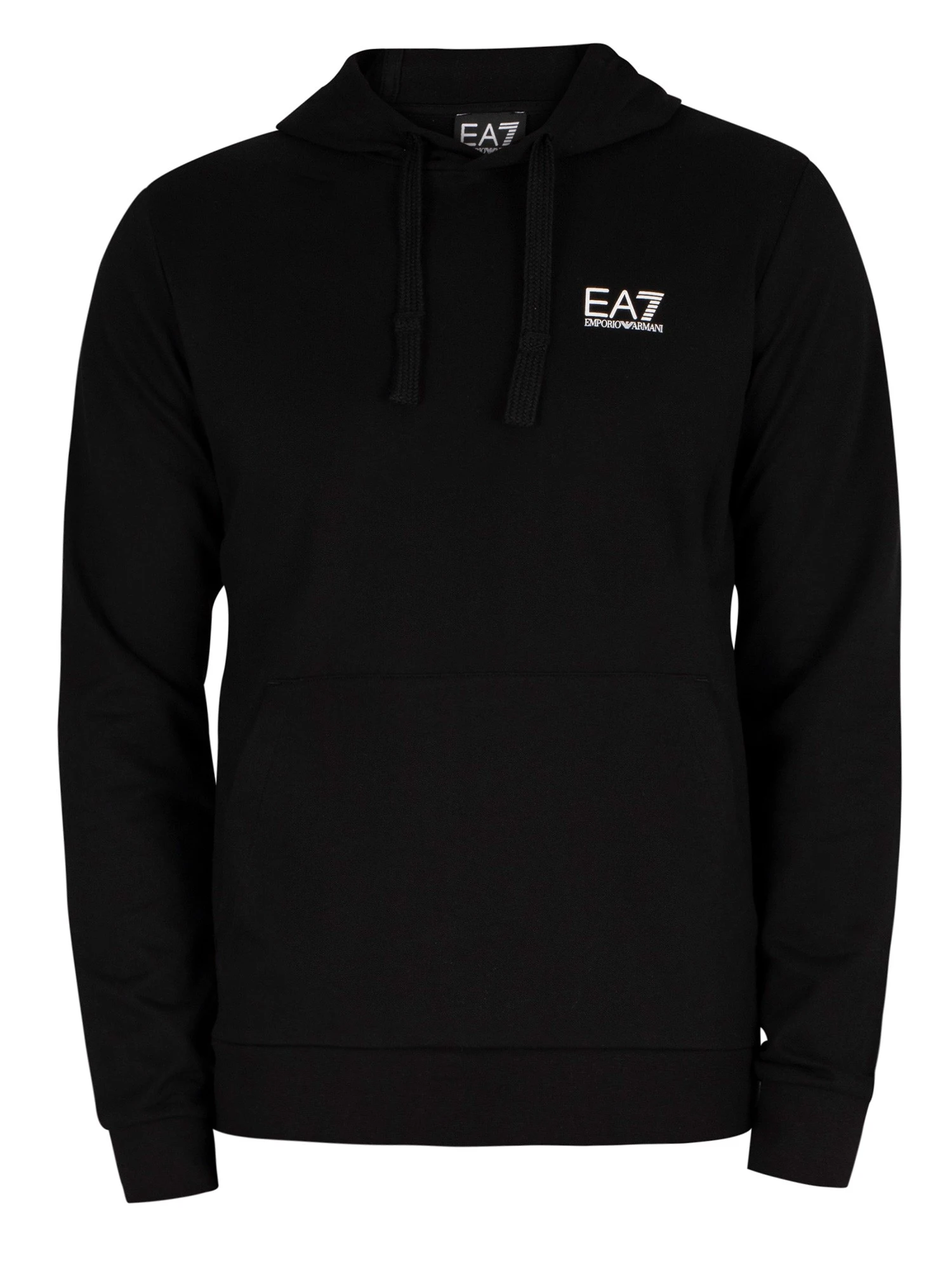 EA7 Logo Jersey Pullover Hoodie - Black 6 EA7 Logo Jersey Pullover Hoodie - Black - Image 6