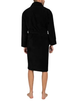 Lyle & Scott Lucas Towelling Robe - Black -Standout Fashion Shop 39442c