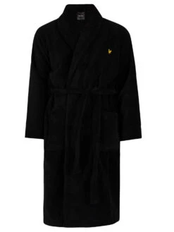 Lyle & Scott Lucas Towelling Robe - Black -Standout Fashion Shop 39442f