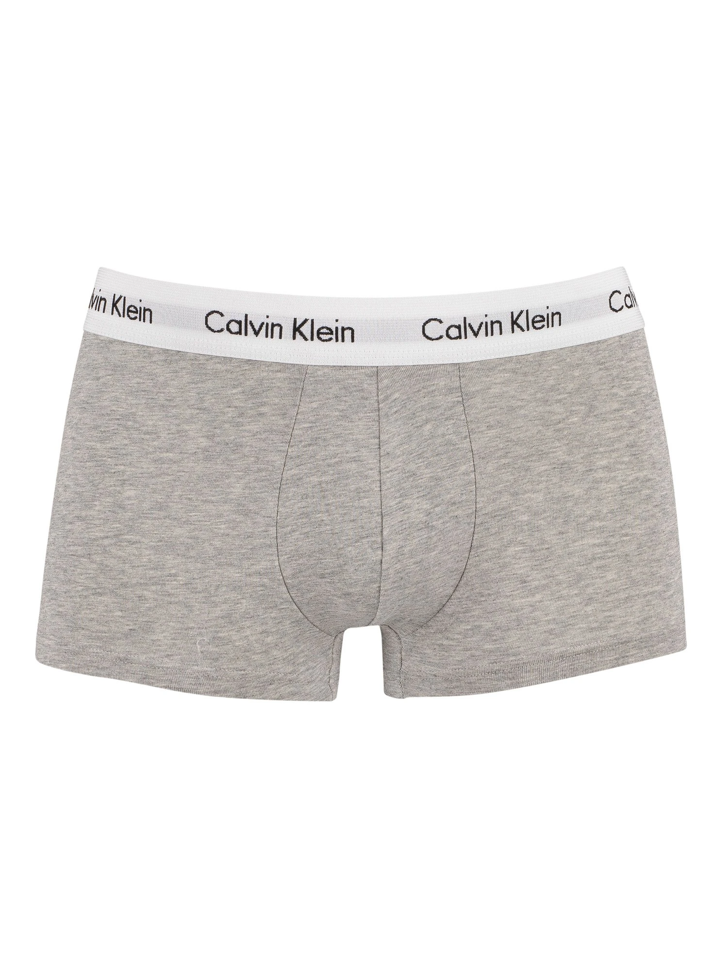 Calvin Klein 3 Pack Low Rise Trunks - Grey Heather 2 Calvin Klein 3 Pack Low Rise Trunks - Grey Heather - Image 2