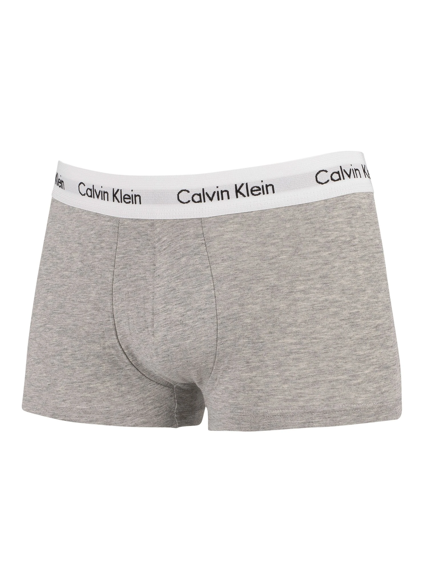 Calvin Klein 3 Pack Low Rise Trunks - Grey Heather 3 Calvin Klein 3 Pack Low Rise Trunks - Grey Heather - Image 3