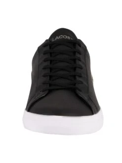 Lacoste Lerond BL21 1 CMA Leather Trainers - Black/White -Standout Fashion Shop 40069d