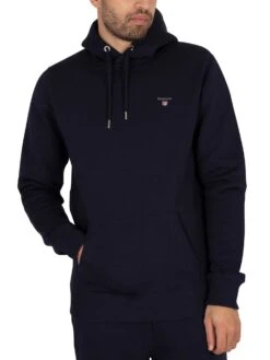 GANT Original Pullover Hoodie - Evening Blue