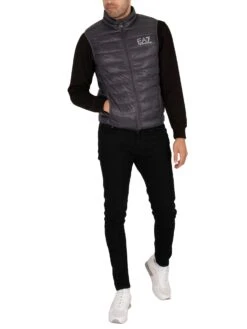 EA7 Down Gilet - Anthracite -Standout Fashion Shop 40228g