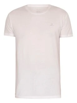 GANT 2 Pack Essentials Lounge T-Shirts - White -Standout Fashion Shop 40557e