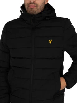 Lyle & Scott Lightweight Puffer Jacket - Jet Black -Standout Fashion Shop 40632e