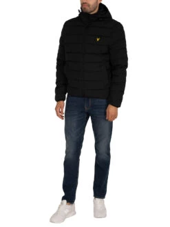 Lyle & Scott Lightweight Puffer Jacket - Jet Black -Standout Fashion Shop 40632f