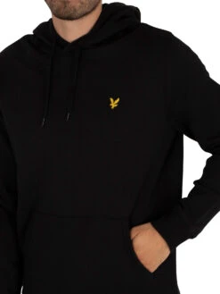 Lyle & Scott Logo Pullover Hoodie - Jet Black -Standout Fashion Shop 40633d