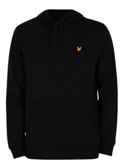 Lyle & Scott Logo Pullover Hoodie - Jet Black -Standout Fashion Shop 40633f