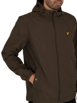 Lyle & Scott Zip Through Hooded Jacket - Olive -Standout Fashion Shop 40647e