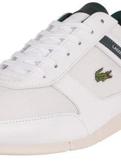 Lacoste Menerva Sport 0121 1 CMA Trainers - White/Dark Green -Standout Fashion Shop 40864h