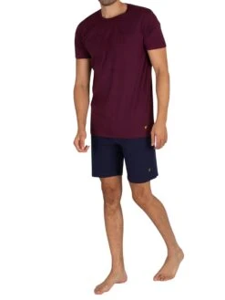Lyle & Scott Charlie Pyjama Set - Burgundy/Blue