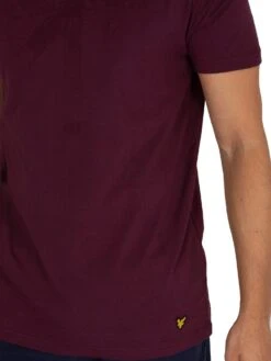 Lyle & Scott Charlie Pyjama Set - Burgundy/Blue -Standout Fashion Shop 40993e