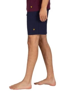 Lyle & Scott Charlie Pyjama Set - Burgundy/Blue -Standout Fashion Shop 40993i