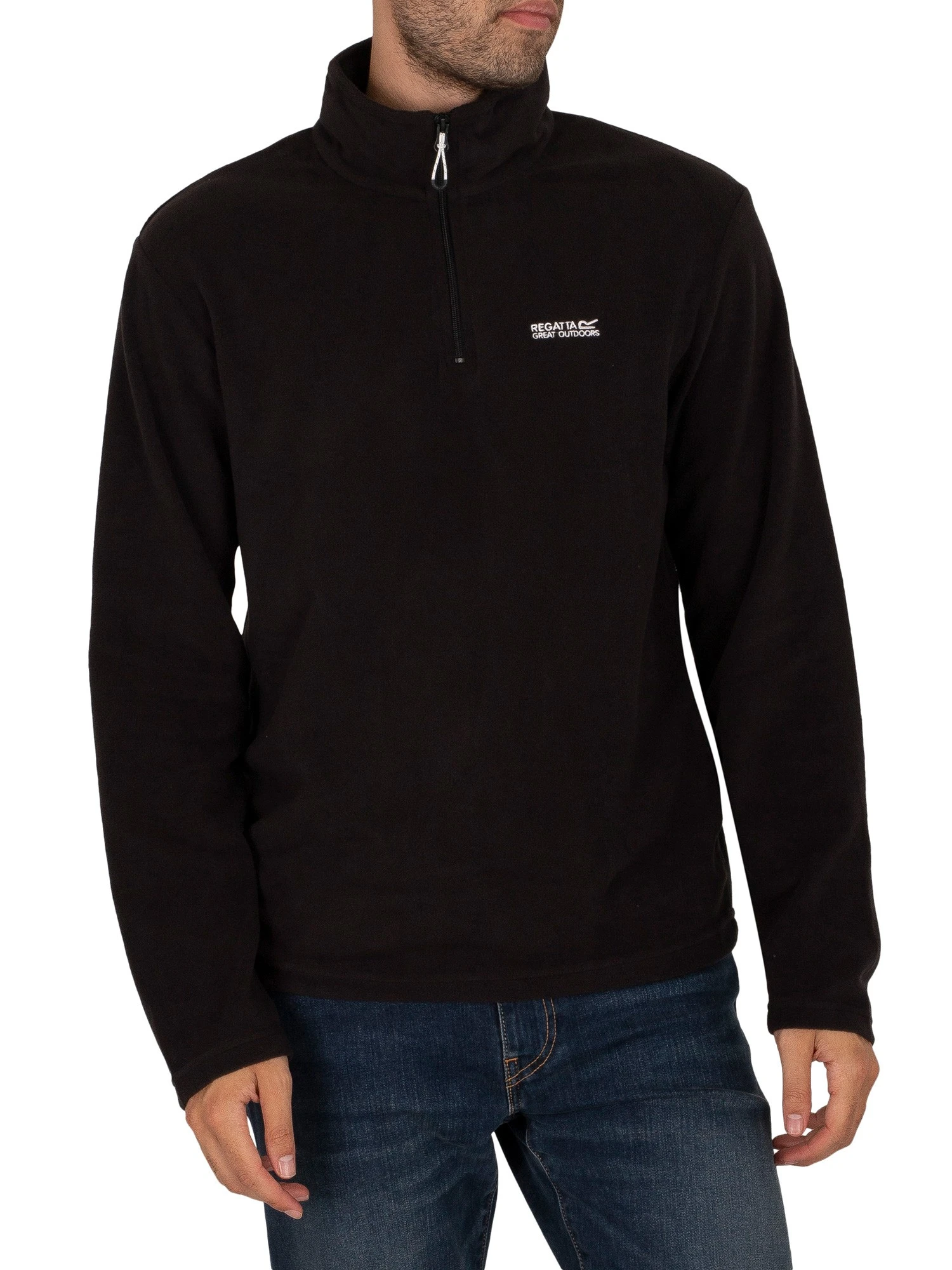 Regatta Thompson Fleece Zip Sweatshirt - Black 2 Regatta Thompson Fleece Zip Sweatshirt - Black - Image 2