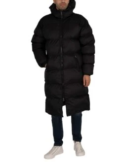 Schott 2190 Max Puffer Jacket - Black/Black