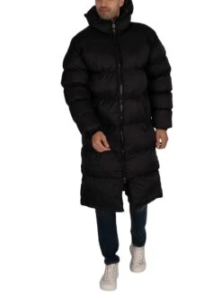 Schott 2190 Max Puffer Jacket - Black/Black -Standout Fashion Shop 41394i
