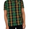 Trojan Check Woven Shortsleeved Shirt - Black