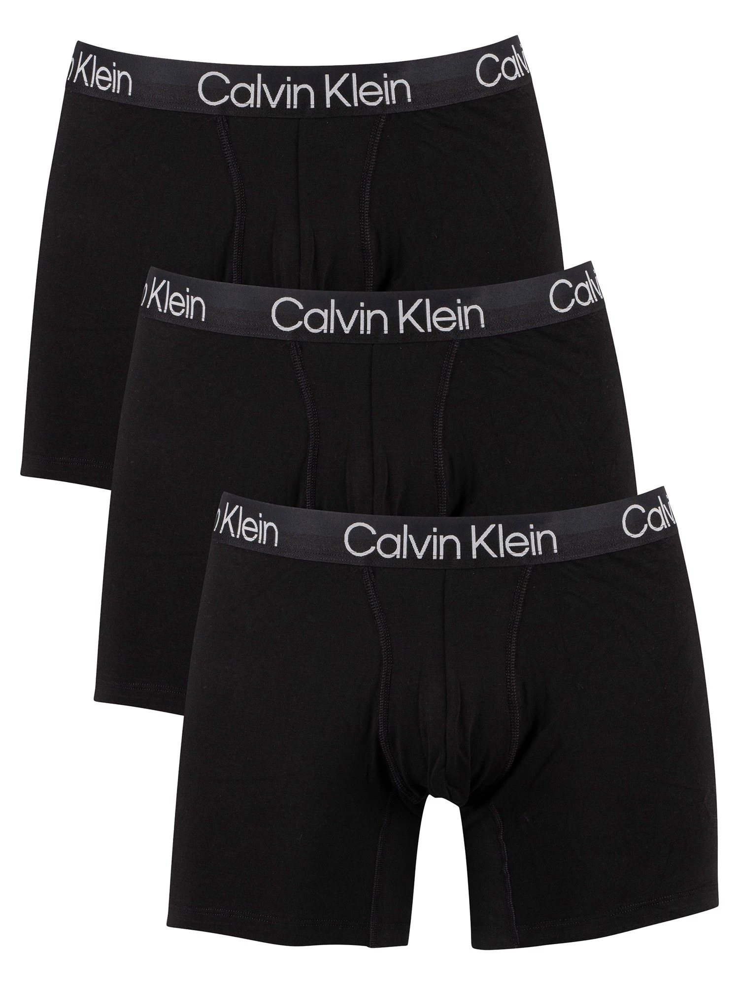Calvin Klein 3 Pack Modern Structure Boxer Briefs - Black 1 Calvin Klein 3 Pack Modern Structure Boxer Briefs - Black