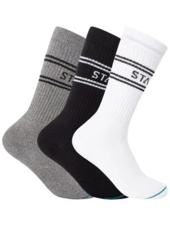 Stance 3 Pack Casual Basic Socks - Black/White/Grey