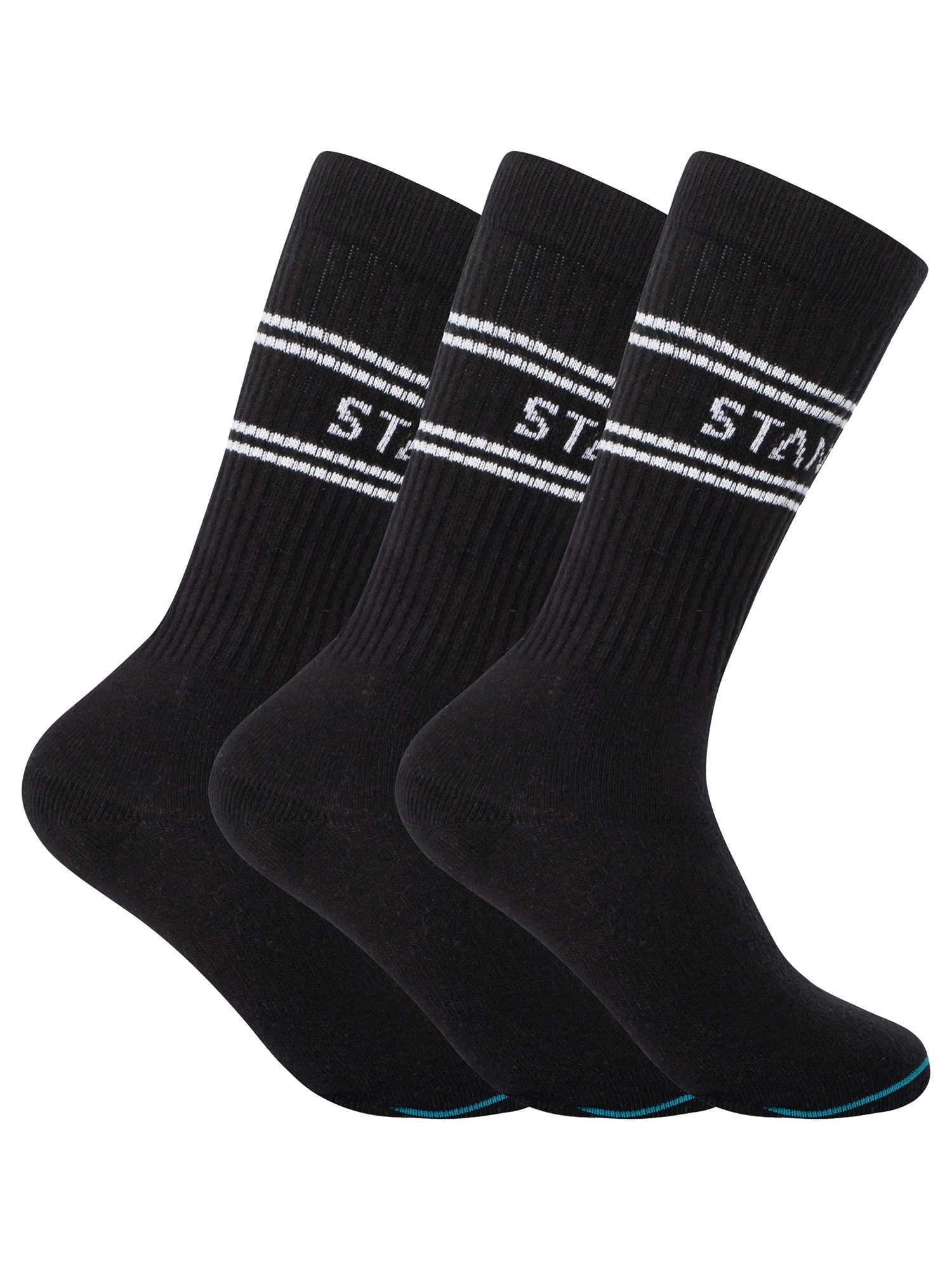 Stance 3 Pack Casual Basic Socks - Black 1 Stance 3 Pack Casual Basic Socks - Black