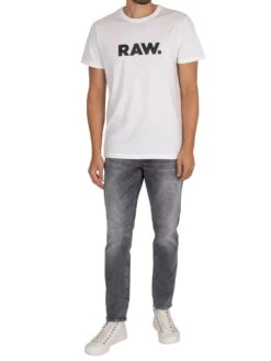 G-Star RAW 3301 Straight Tapered Jeans - Faded Bullit -Standout Fashion Shop 41853f
