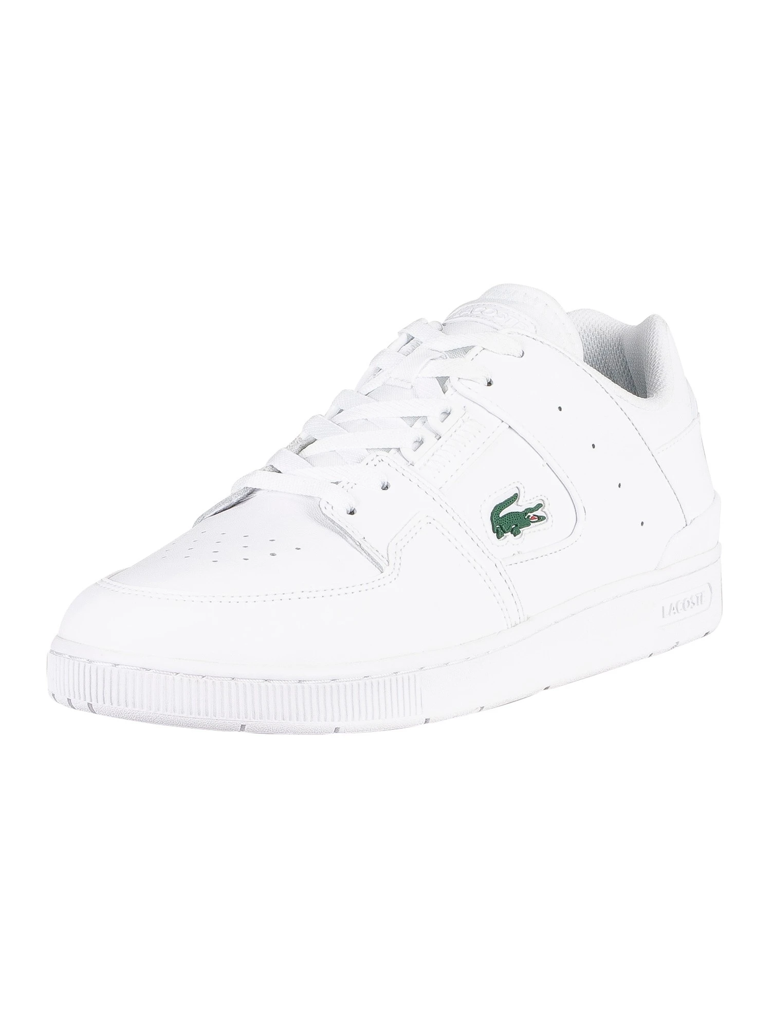 Lacoste Court Cage 0721 1 SMA Leather Trainers - White 1 Lacoste Court Cage 0721 1 SMA Leather Trainers - White
