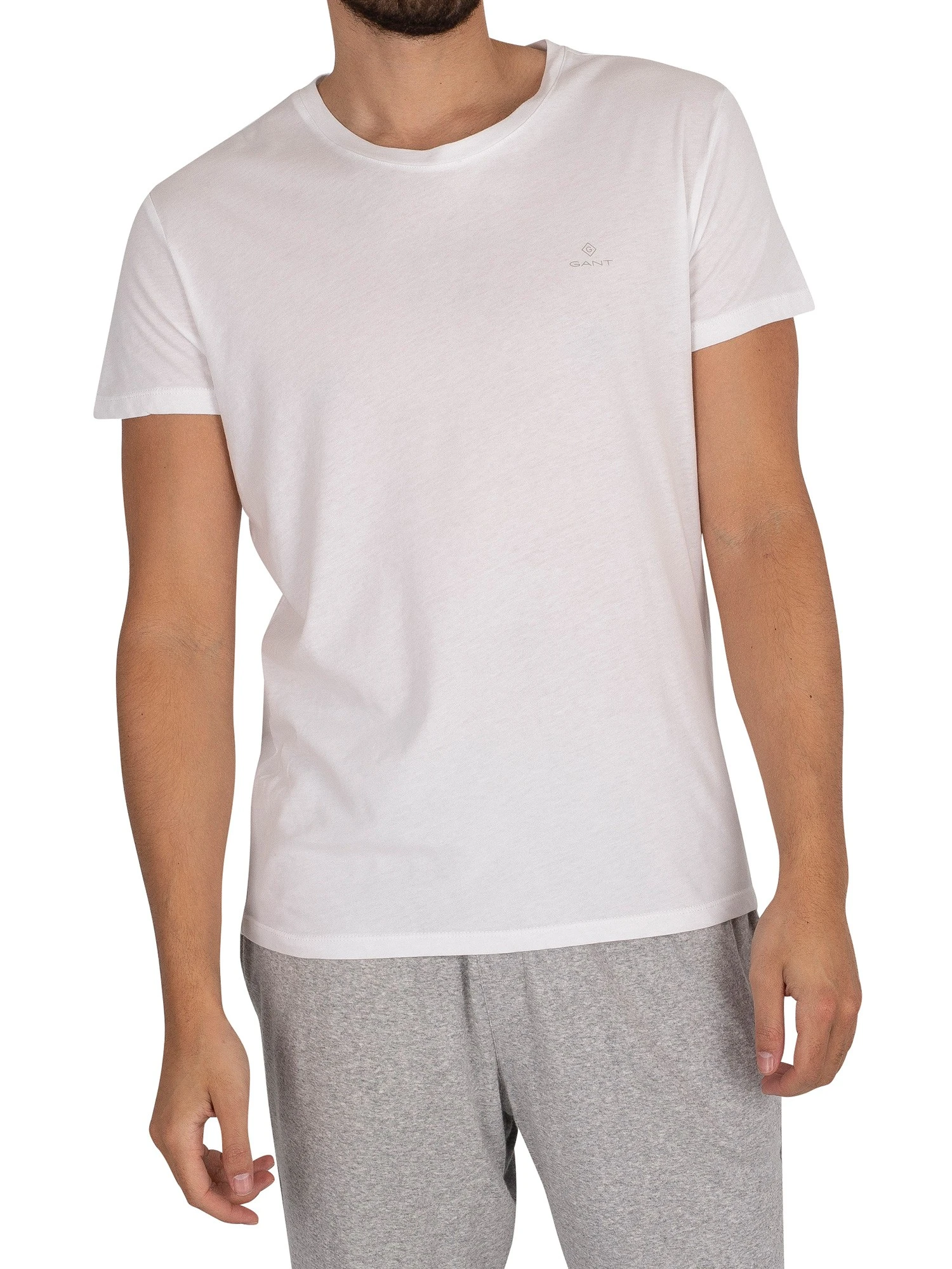 GANT 2 Pack Lounge Essentials T-Shirt - Black/White 2 GANT 2 Pack Lounge Essentials T-Shirt - Black/White - Image 2