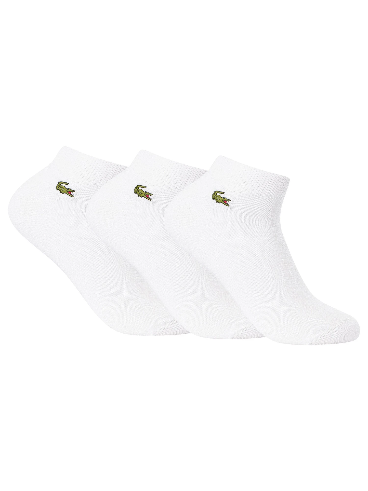 Lacoste Sport 3 Pack Short Socks - White 1 Lacoste Sport 3 Pack Short Socks - White