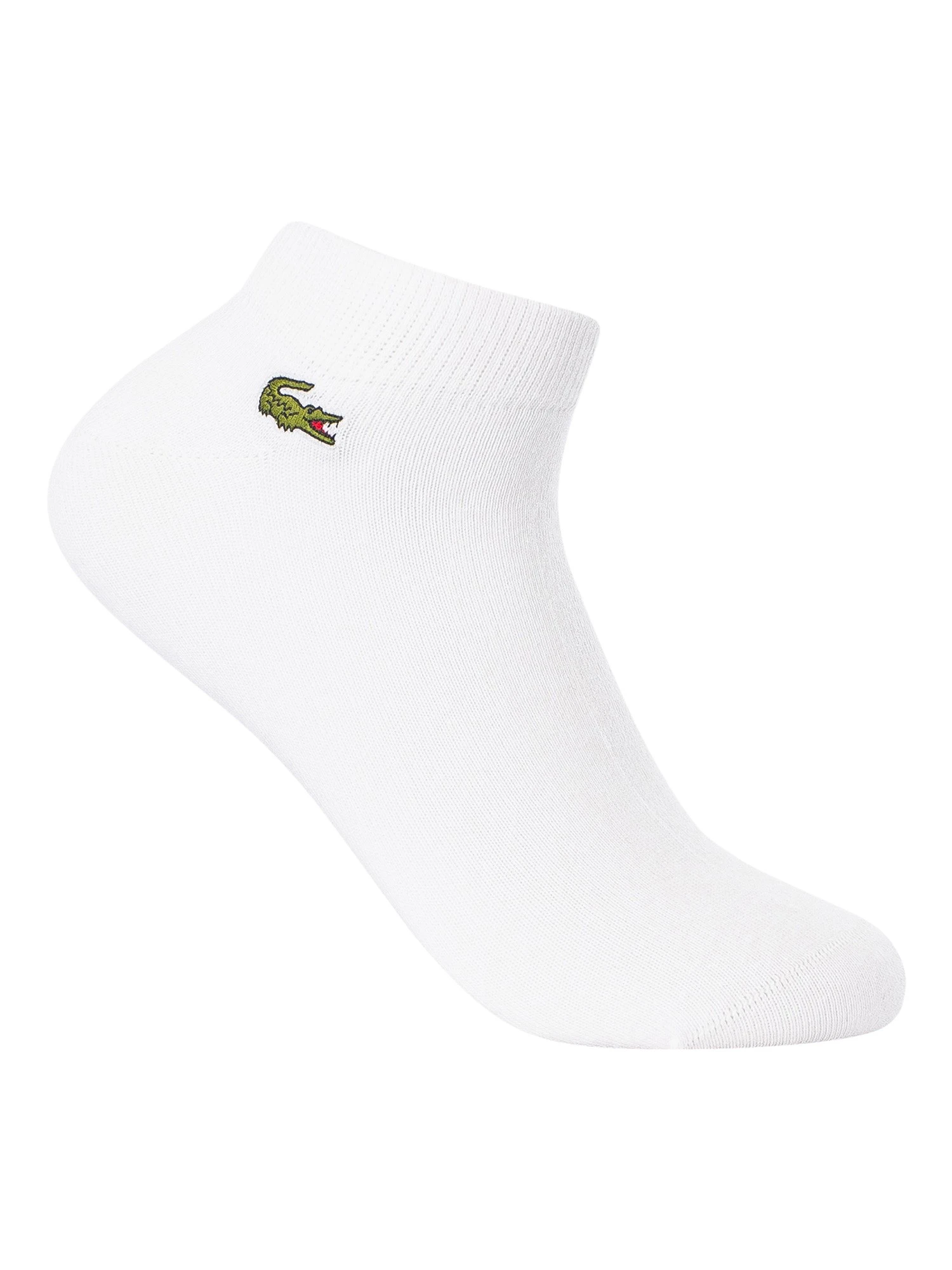 Lacoste Sport 3 Pack Short Socks - White 2 Lacoste Sport 3 Pack Short Socks - White - Image 2