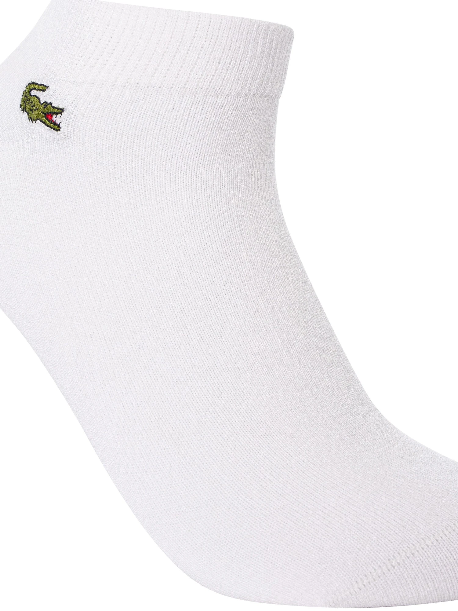 Lacoste Sport 3 Pack Short Socks - White 7 Lacoste Sport 3 Pack Short Socks - White - Image 7