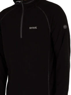 Regatta Montes Lightweight Half Zip Mini Stripe Sweatshirt - Black -Standout Fashion Shop 42215d