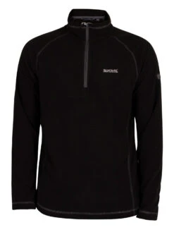 Regatta Montes Lightweight Half Zip Mini Stripe Sweatshirt - Black -Standout Fashion Shop 42215e