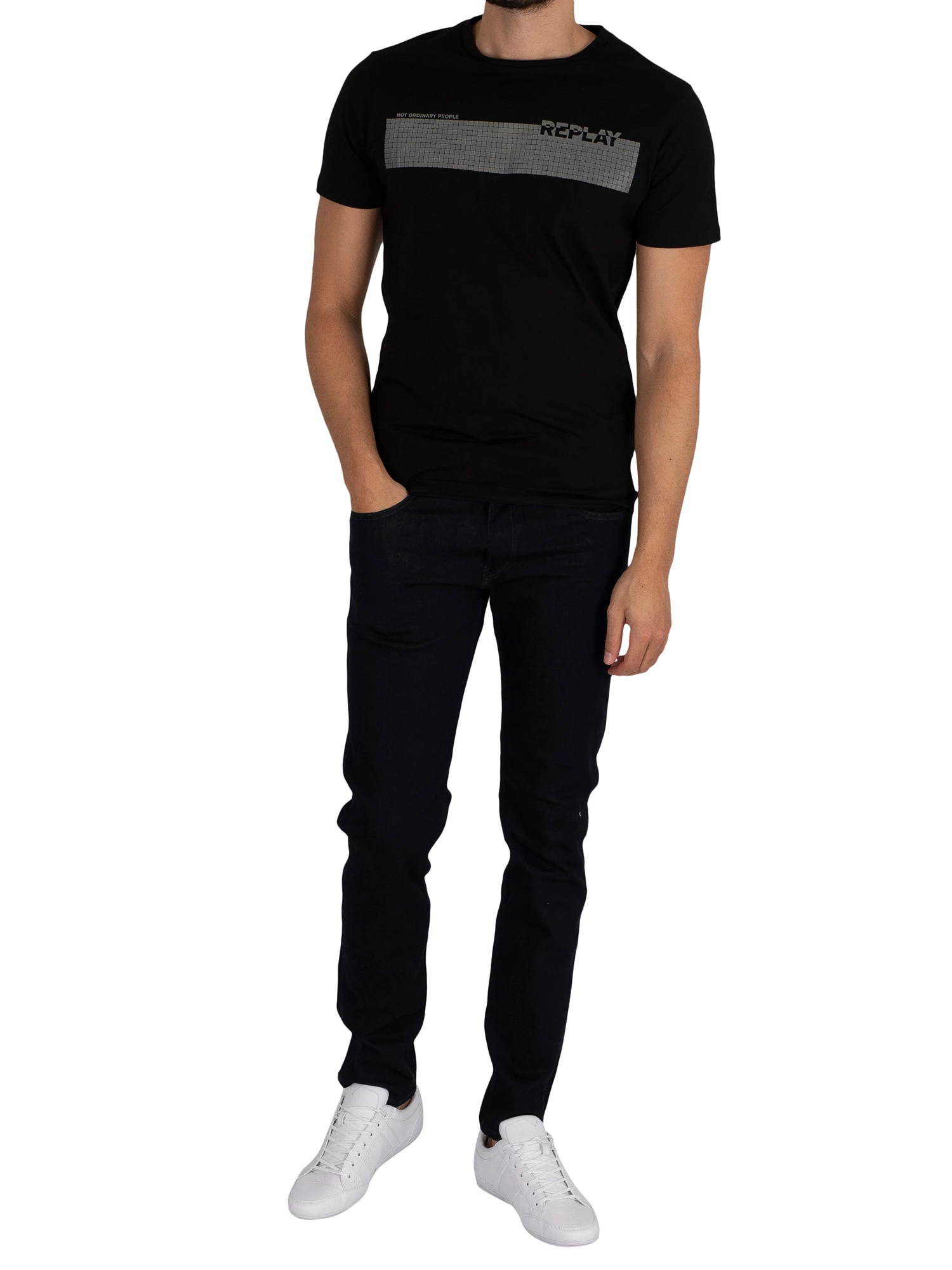 Replay Anbass Slim Jeans - Dark Indigo Blue 6 Replay Anbass Slim Jeans - Dark Indigo Blue - Image 6