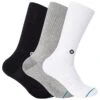 Stance 3 Pack Icon Socks - Grey/White/Black