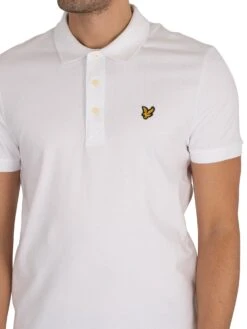 Lyle & Scott Organic Cotton Plain Polo Shirt - White 8 Lyle & Scott Organic Cotton Plain Polo Shirt - White -Standout Fashion Shop 42382d