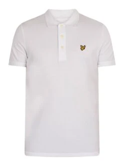 Lyle & Scott Organic Cotton Plain Polo Shirt - White 9 Lyle & Scott Organic Cotton Plain Polo Shirt - White -Standout Fashion Shop 42382e