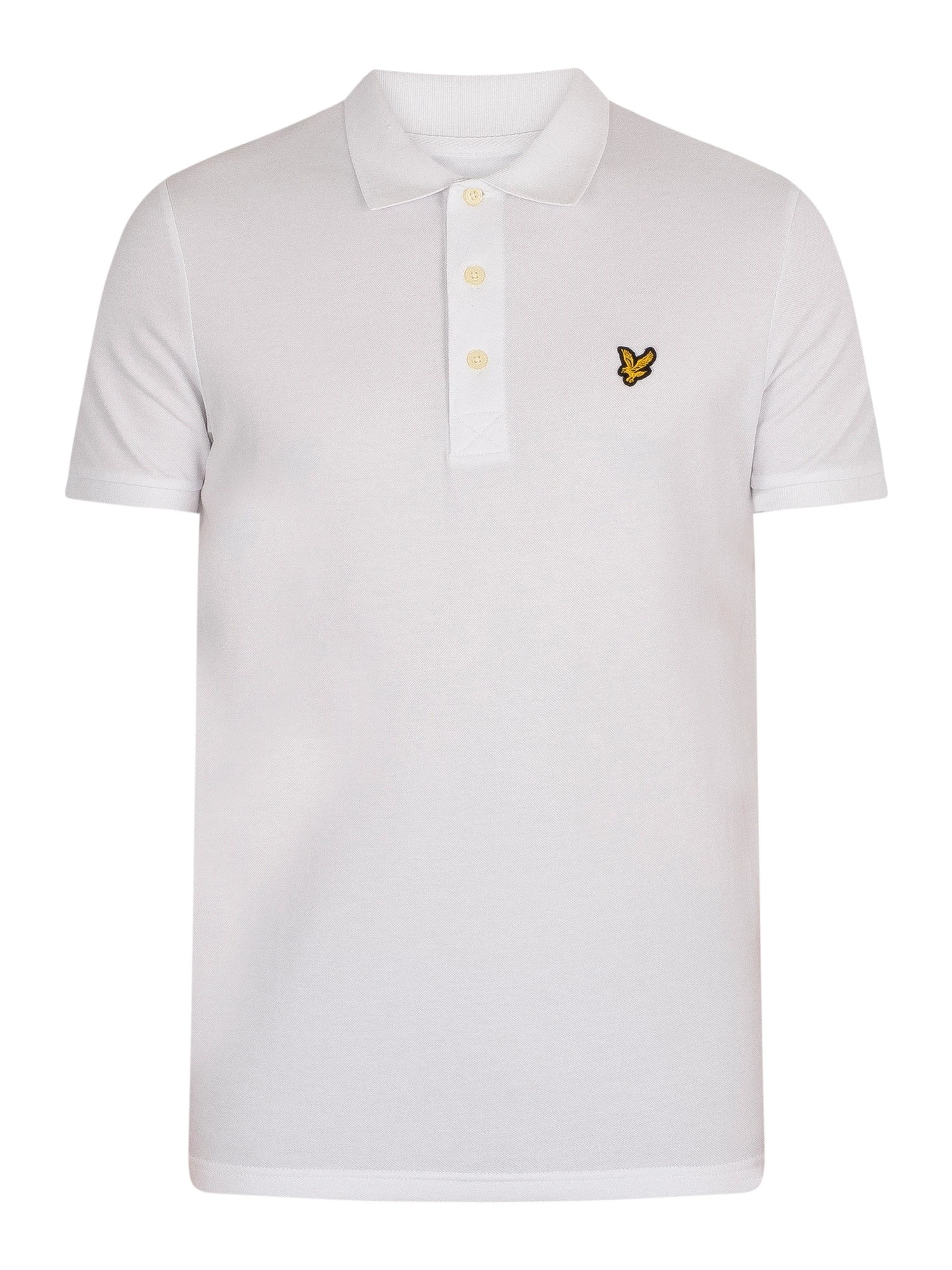 Lyle & Scott Organic Cotton Plain Polo Shirt - White 5 Lyle & Scott Organic Cotton Plain Polo Shirt - White - Image 5