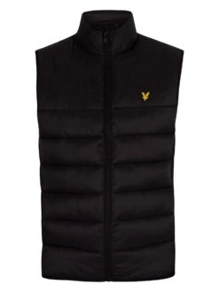 Lyle & Scott Wadded Zip Gilet - Jet Black -Standout Fashion Shop 42393e