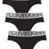 Calvin Klein 3 Pack Reconsidered Stell Hip Briefs - Black